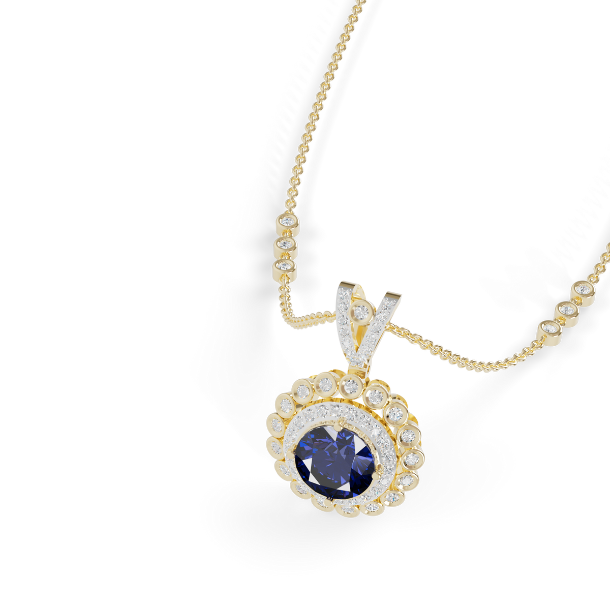 Guru Jewel's Royal Blue Radiance Pendant fro Her