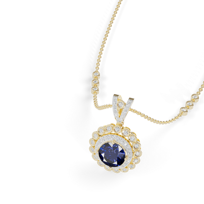 Guru Jewel's Royal Blue Radiance Pendant fro Her