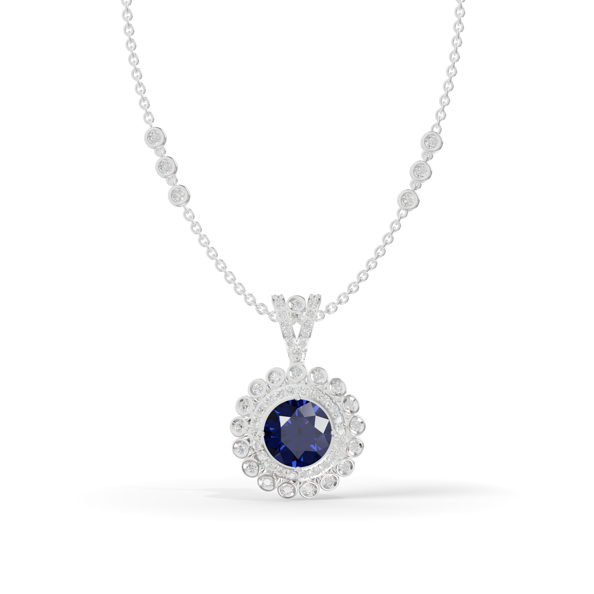 Guru Jewel's Royal Blue Radiance Pendant fro Her