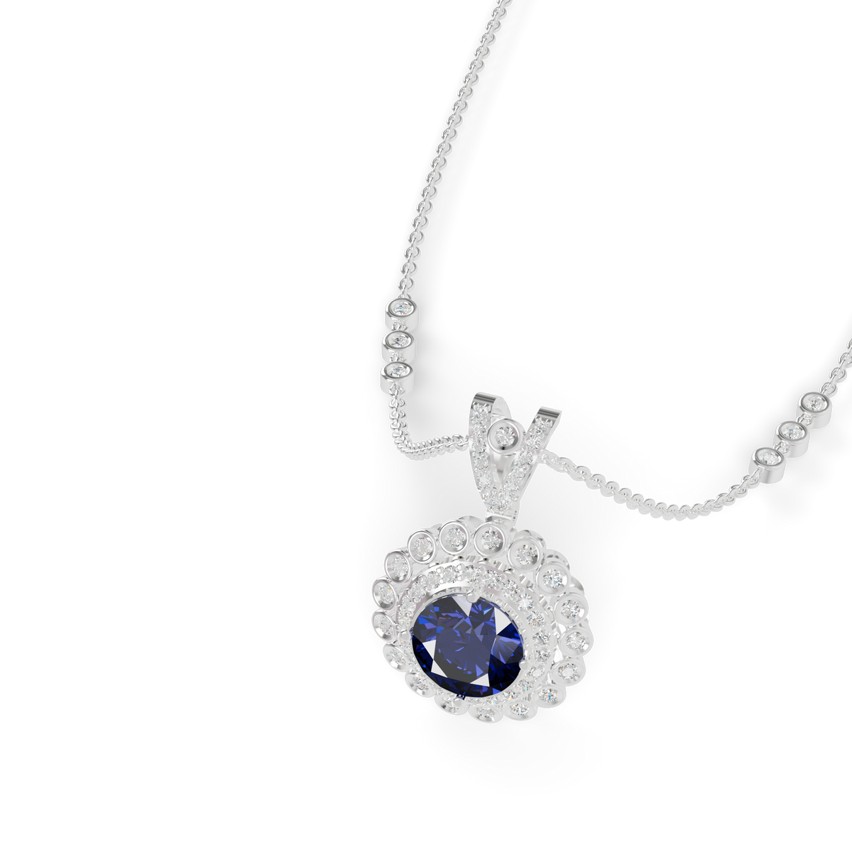 Guru Jewel's Royal Blue Radiance Pendant fro Her