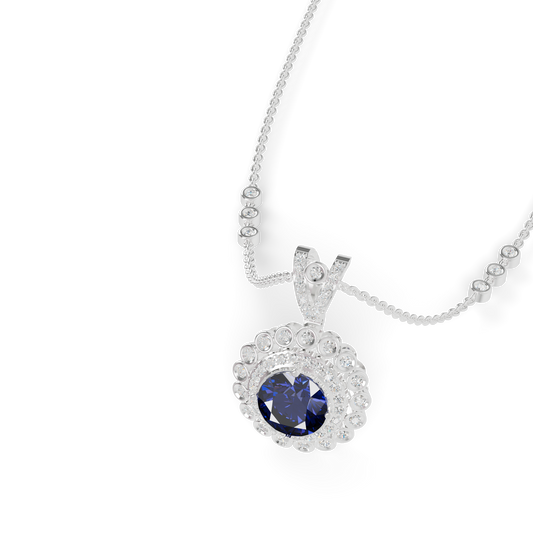 Guru Jewel's Royal Blue Radiance Pendant fro Her