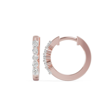 Guru Jewel's Diamond-Studded Oval Hoop with Scalloped Detailing  Earrings for Her