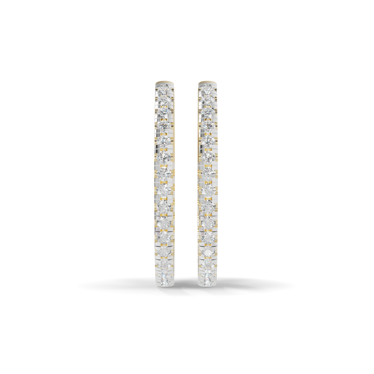 Guru Jewel's Pavé Diamond Oval Hoop Earrings for Her