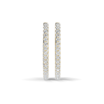Guru Jewel's Pavé Diamond Oval Hoop Earrings for Her