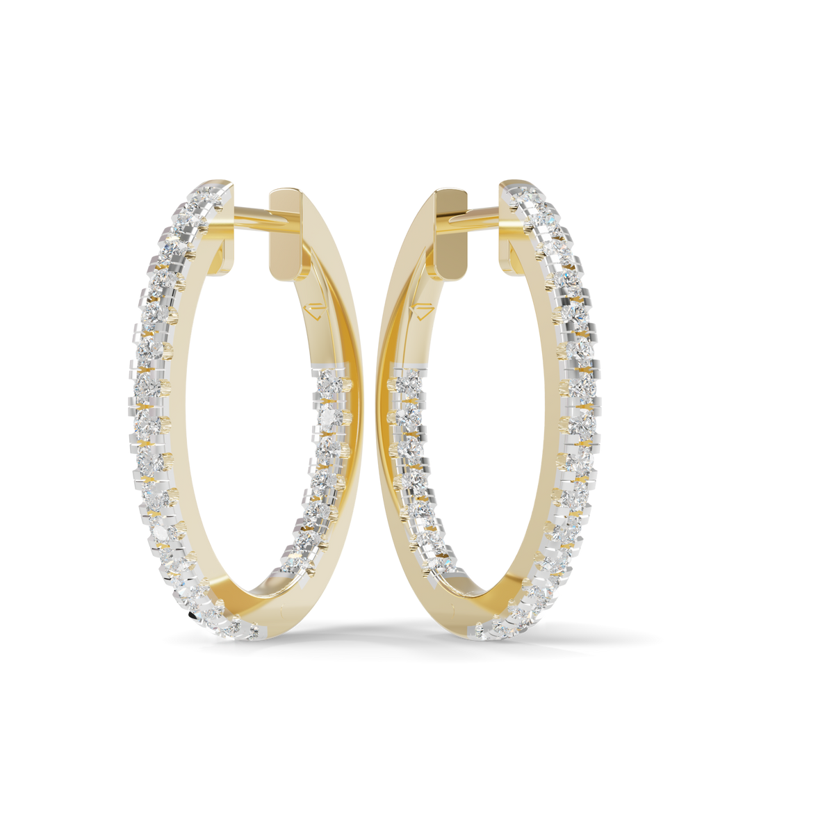 Guru Jewel's Pavé Diamond Oval Hoop Earrings for Her