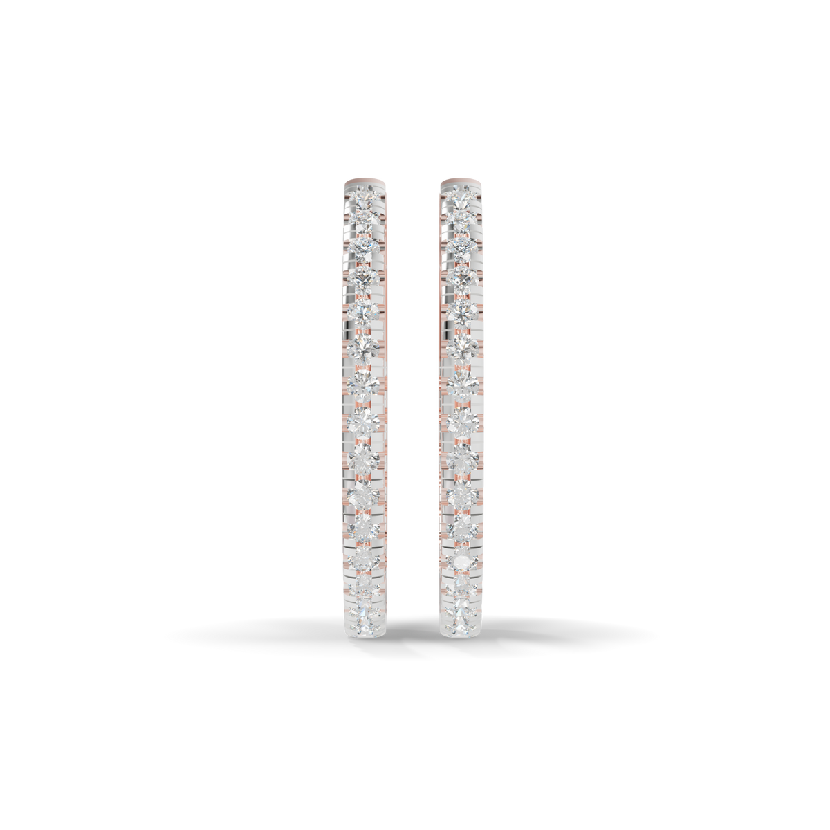 Guru Jewel's Pavé Diamond Oval Hoop Earrings for Her