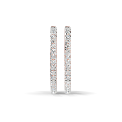Guru Jewel's Pavé Diamond Oval Hoop Earrings for Her