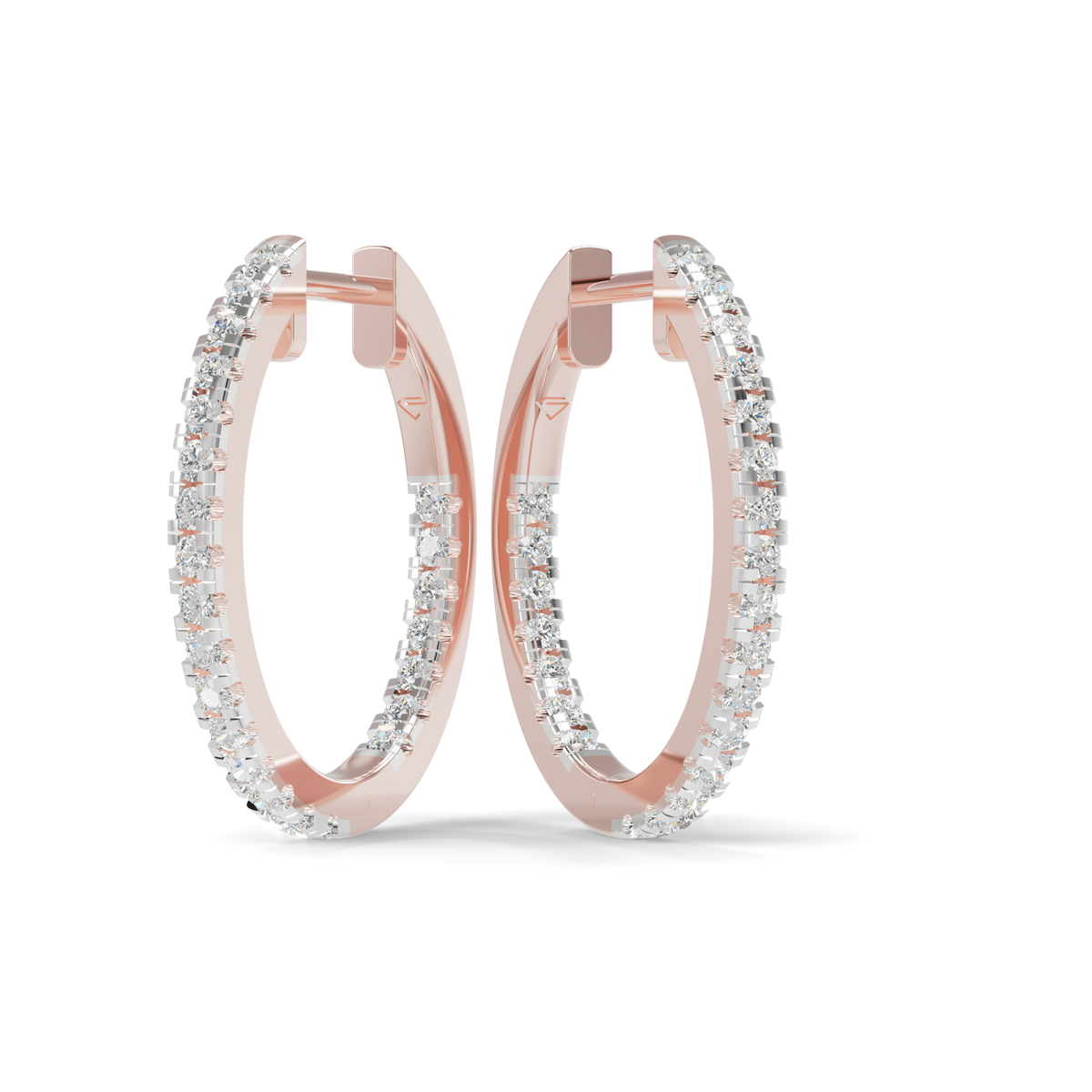 Guru Jewel's Pavé Diamond Oval Hoop Earrings for Her