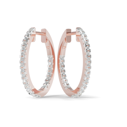 Guru Jewel's Pavé Diamond Oval Hoop Earrings for Her