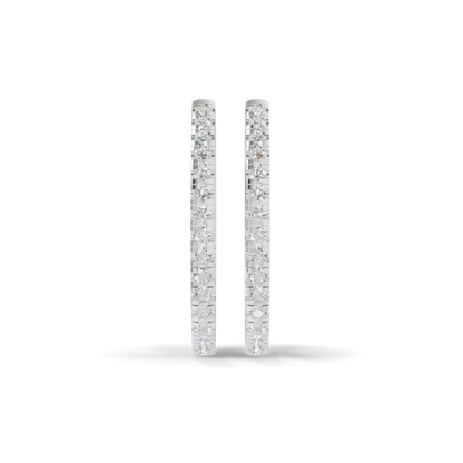 Guru Jewel's Pavé Diamond Oval Hoop Earrings for Her