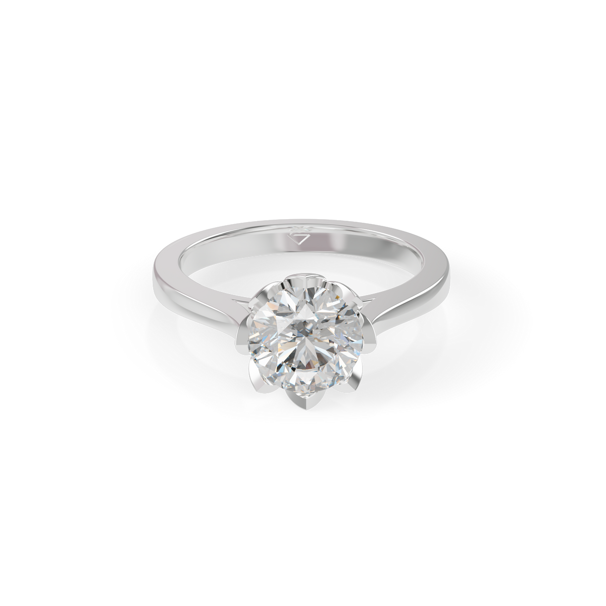 Beautiful 925 Silver Solitaire Studded Ladies Ring For Her