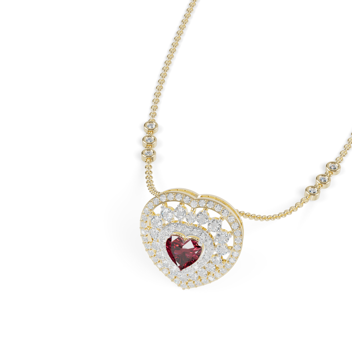 Guru Jewel's Luxurious Multi-Layer Heart Pendant for Her