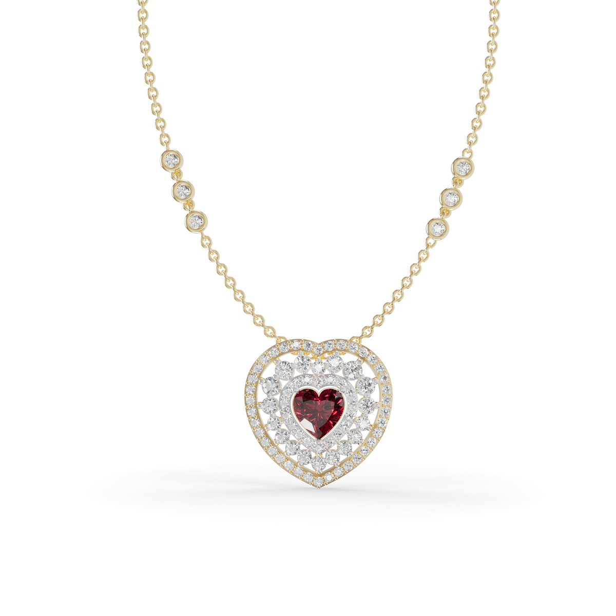 Guru Jewel's Luxurious Multi-Layer Heart Pendant for Her