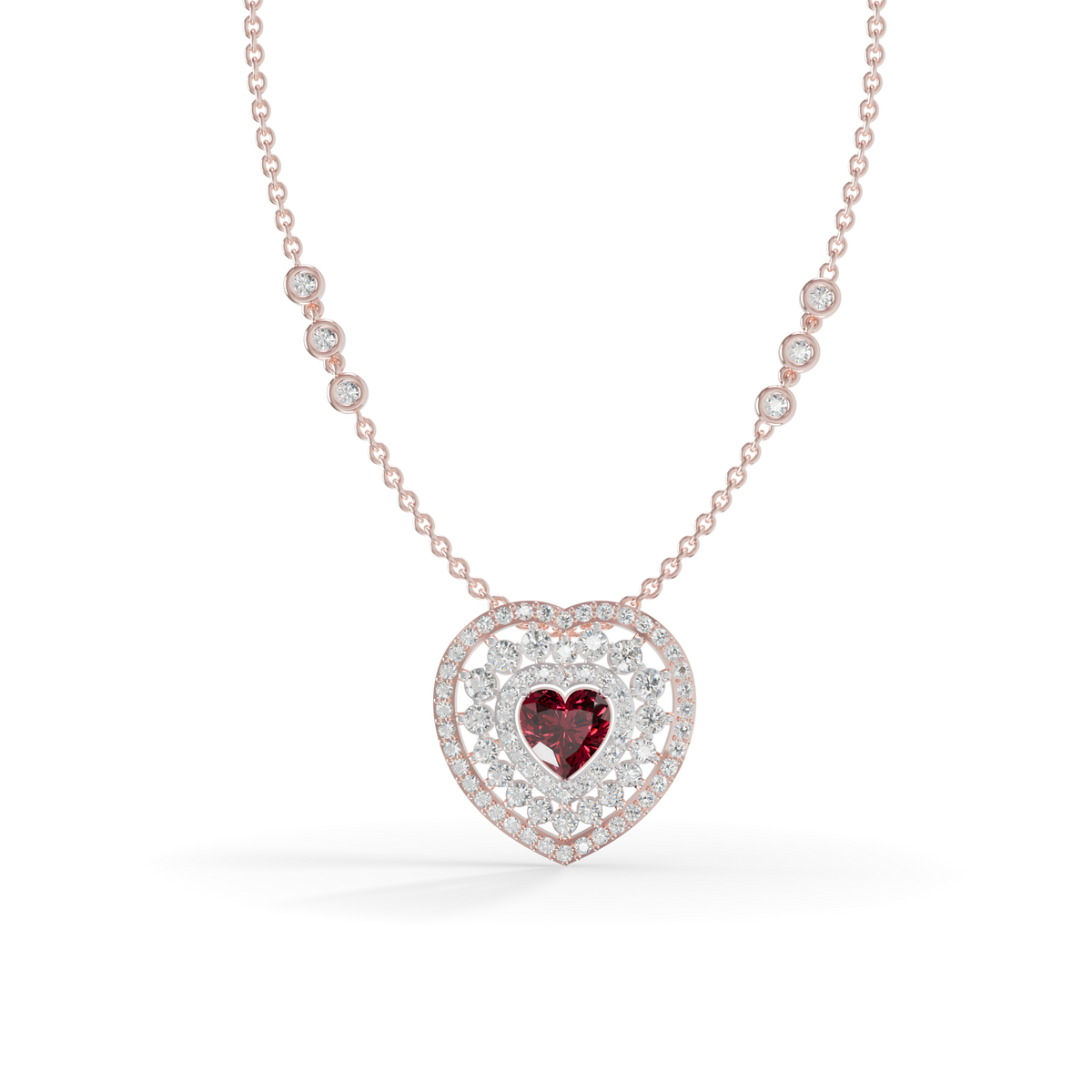 Guru Jewel's Luxurious Multi-Layer Heart Pendant for Her