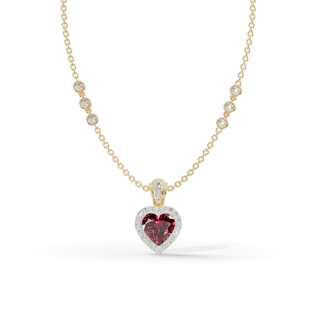 Guru Jewel's Romantic Heart-Shaped Red Pendant for Her