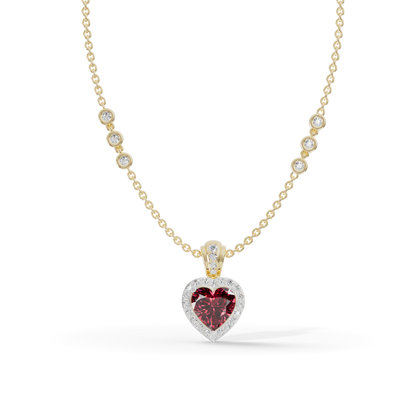 Guru Jewel's Romantic Heart-Shaped Red Pendant for Her