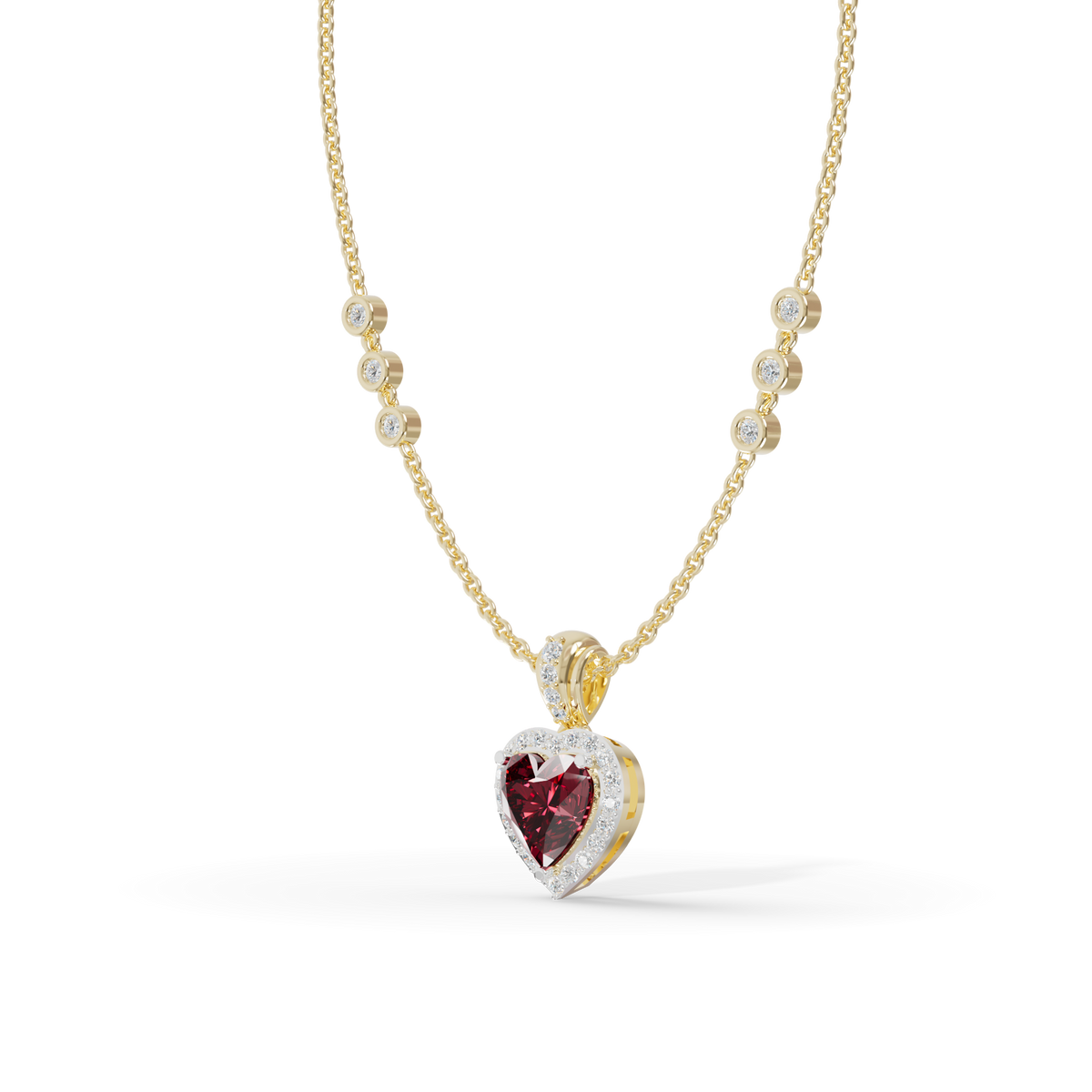 Guru Jewel's Romantic Heart-Shaped Red Pendant for Her