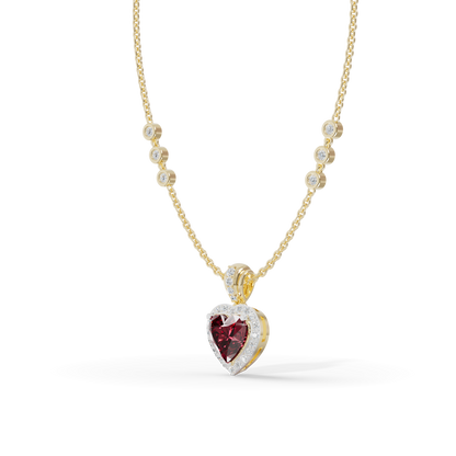 Guru Jewel's Romantic Heart-Shaped Red Pendant for Her