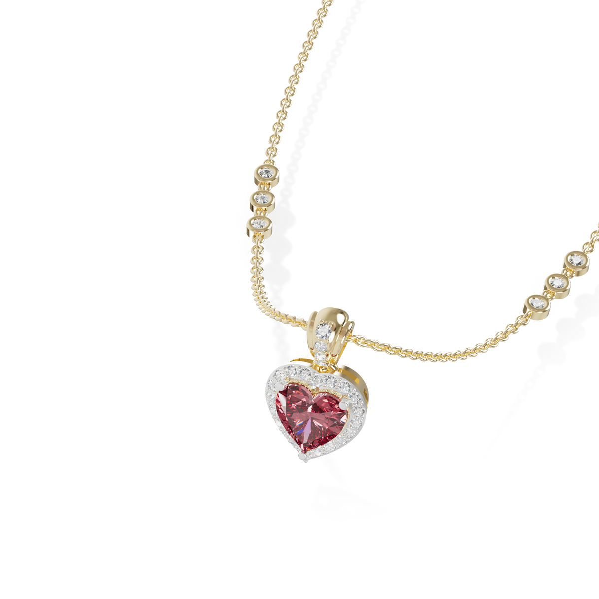 Guru Jewel's Romantic Heart-Shaped Red Pendant for Her