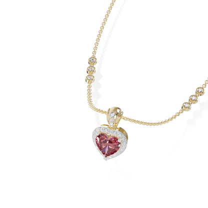Guru Jewel's Romantic Heart-Shaped Red Pendant for Her
