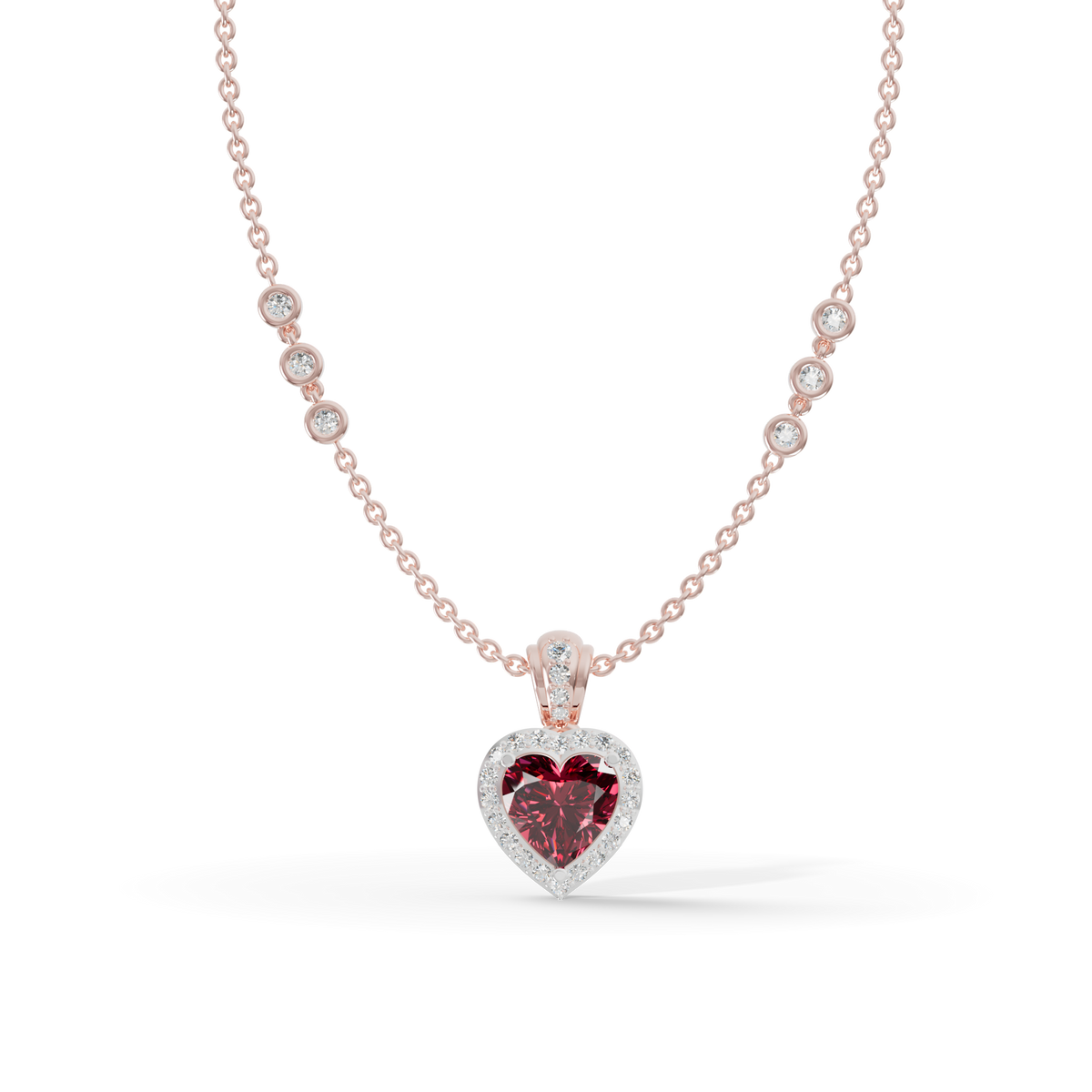 Guru Jewel's Romantic Heart-Shaped Red Pendant for Her