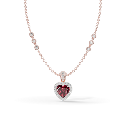 Guru Jewel's Romantic Heart-Shaped Red Pendant for Her