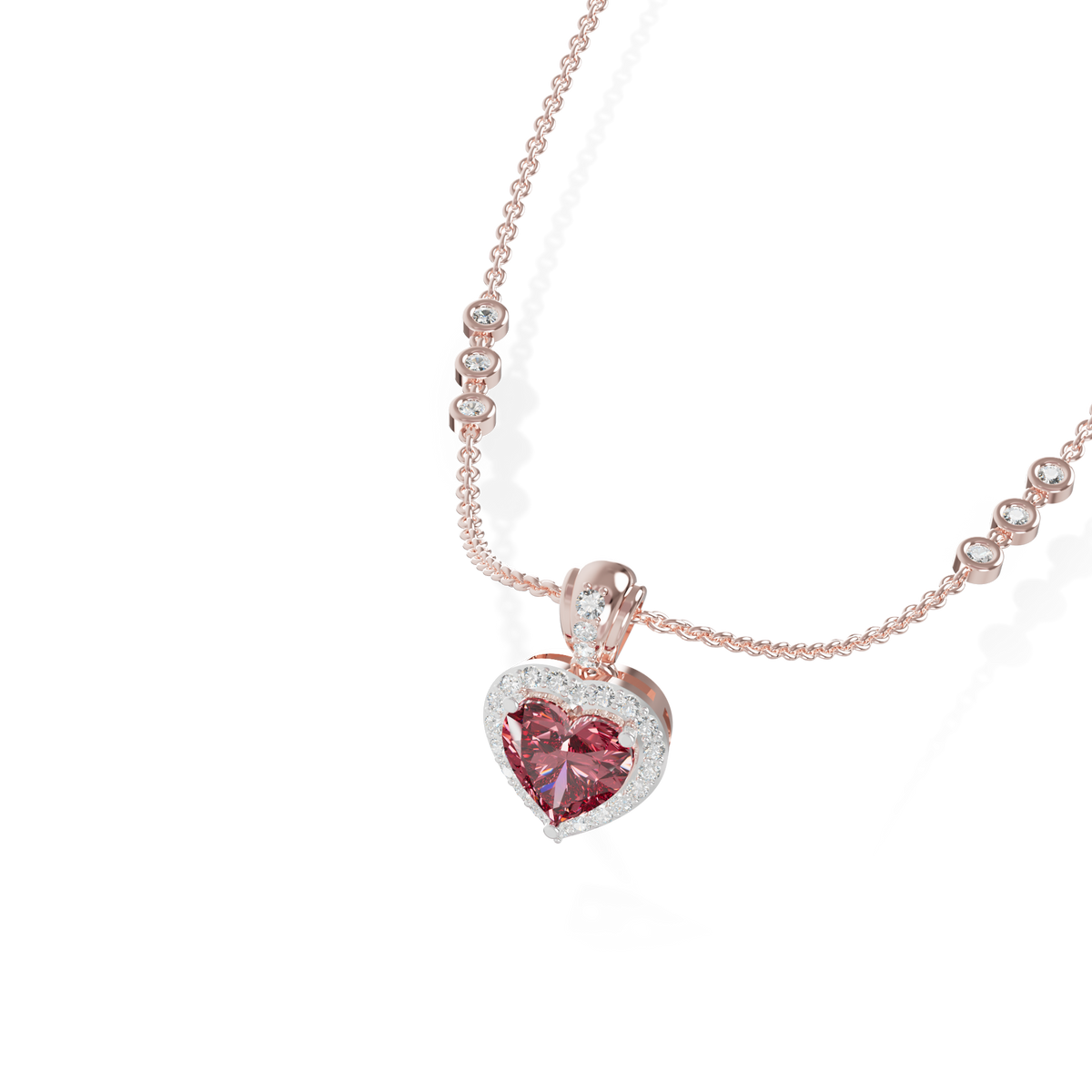 Guru Jewel's Romantic Heart-Shaped Red Pendant for Her