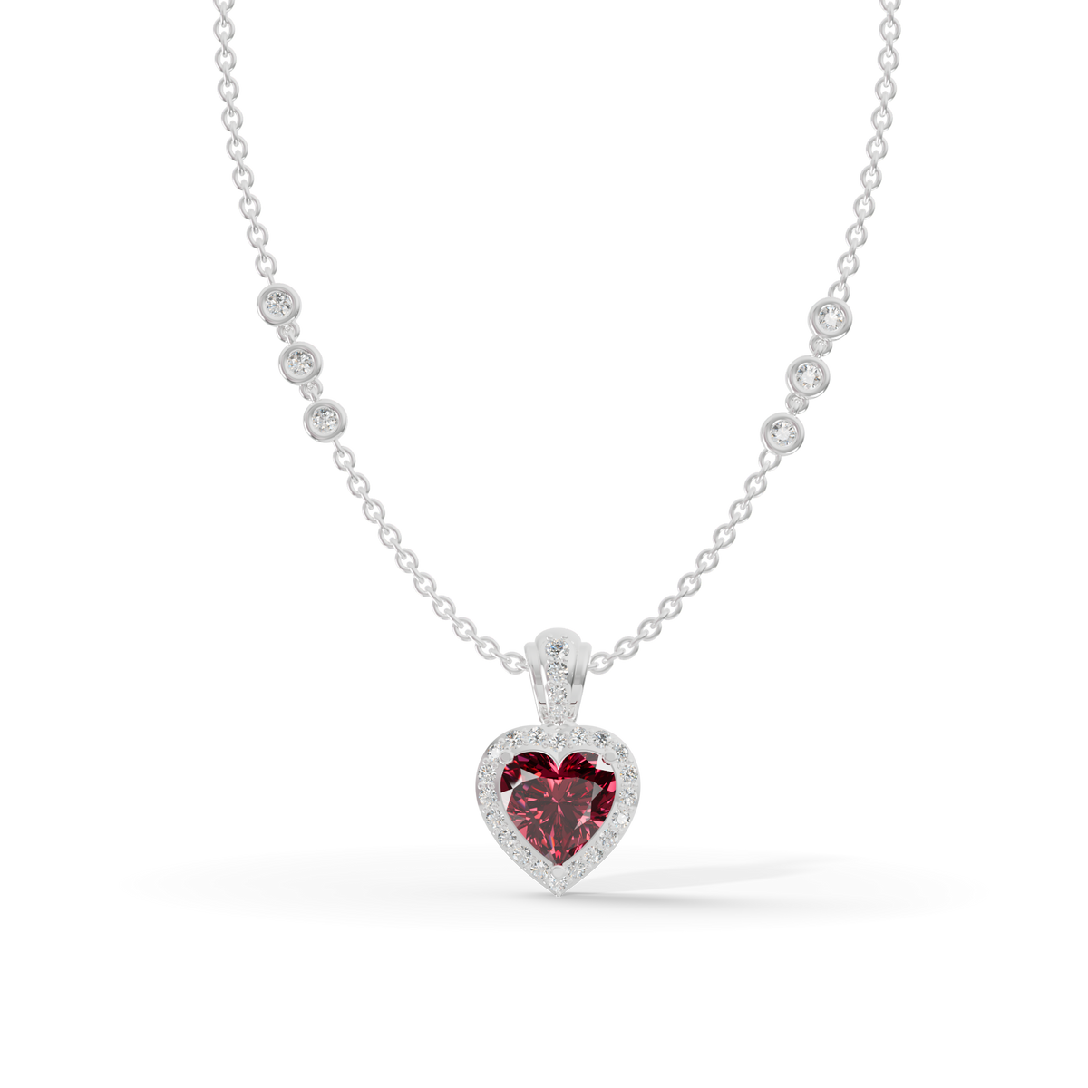 Guru Jewel's Romantic Heart-Shaped Red Pendant for Her