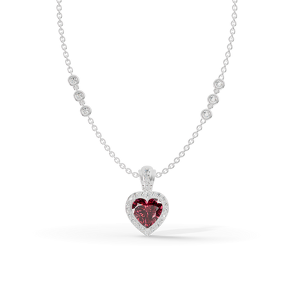 Guru Jewel's Romantic Heart-Shaped Red Pendant for Her