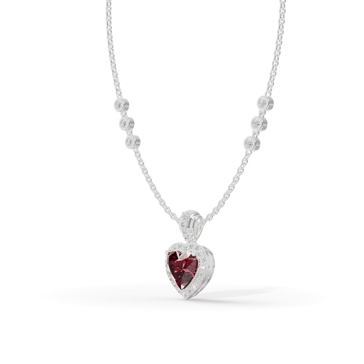 Guru Jewel's Romantic Heart-Shaped Red Pendant for Her