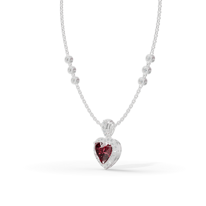 Guru Jewel's Romantic Heart-Shaped Red Pendant for Her