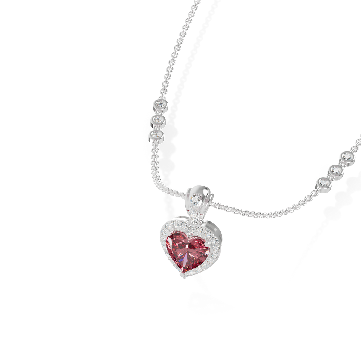 Guru Jewel's Romantic Heart-Shaped Red Pendant for Her