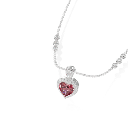Guru Jewel's Romantic Heart-Shaped Red Pendant for Her