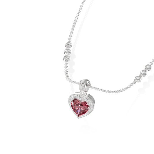 Guru Jewel's Romantic Heart-Shaped Red Pendant for Her