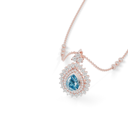 Guru Jewel's Captivating Blue Teardrop Gemstone Pendant for Her