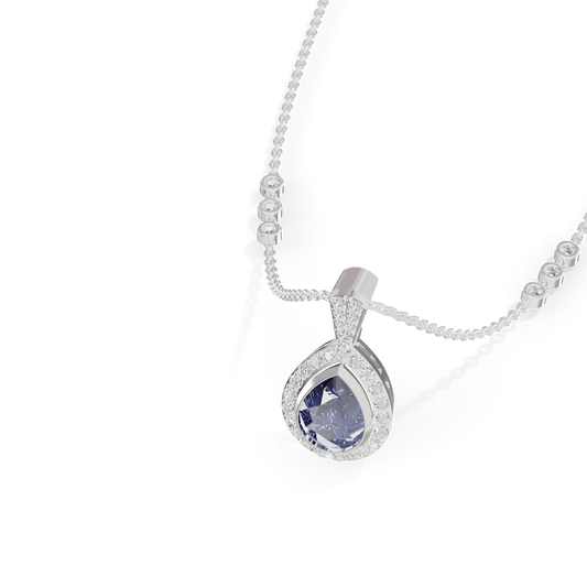 Guru Jewel's Teardrop Sapphire-Style Pendant for Her