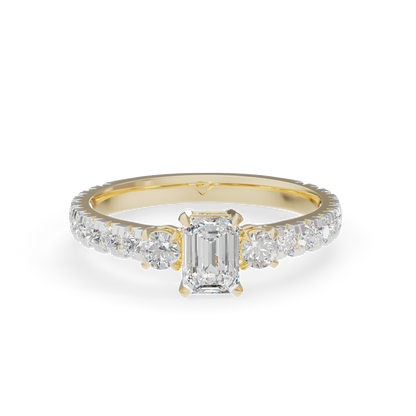 Guru Jewel's Blue Sapphire And Round Diamond Studded Exclusive Silver Ring For Her