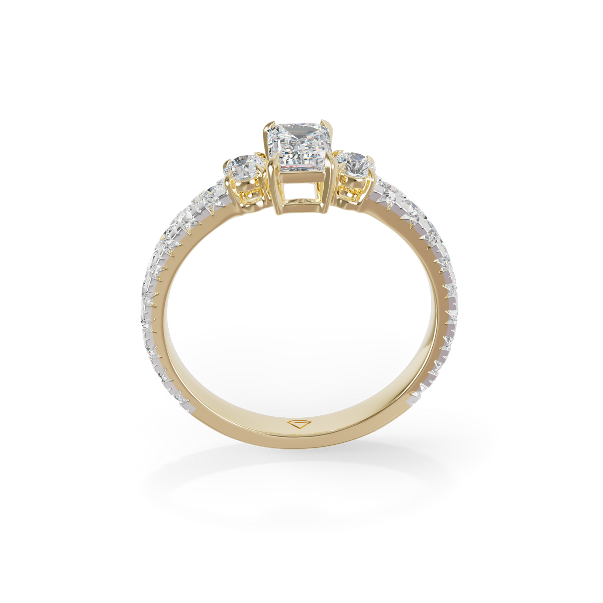 Guru Jewel's Blue Sapphire And Round Diamond Studded Exclusive Silver Ring For Her