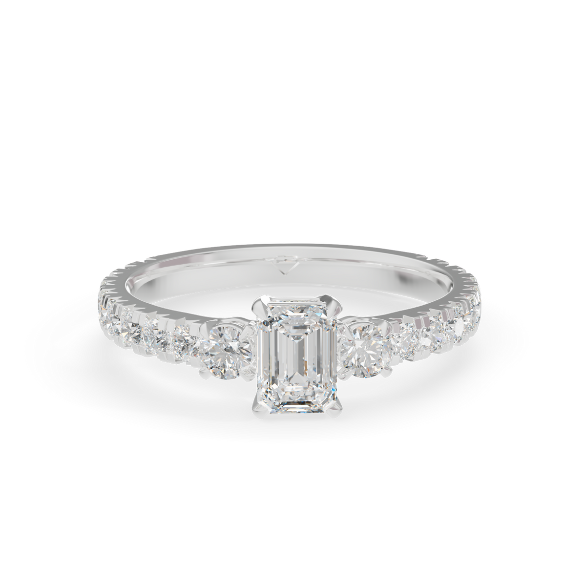 Guru Jewel's Blue Sapphire And Round Diamond Studded Exclusive Silver Ring For Her
