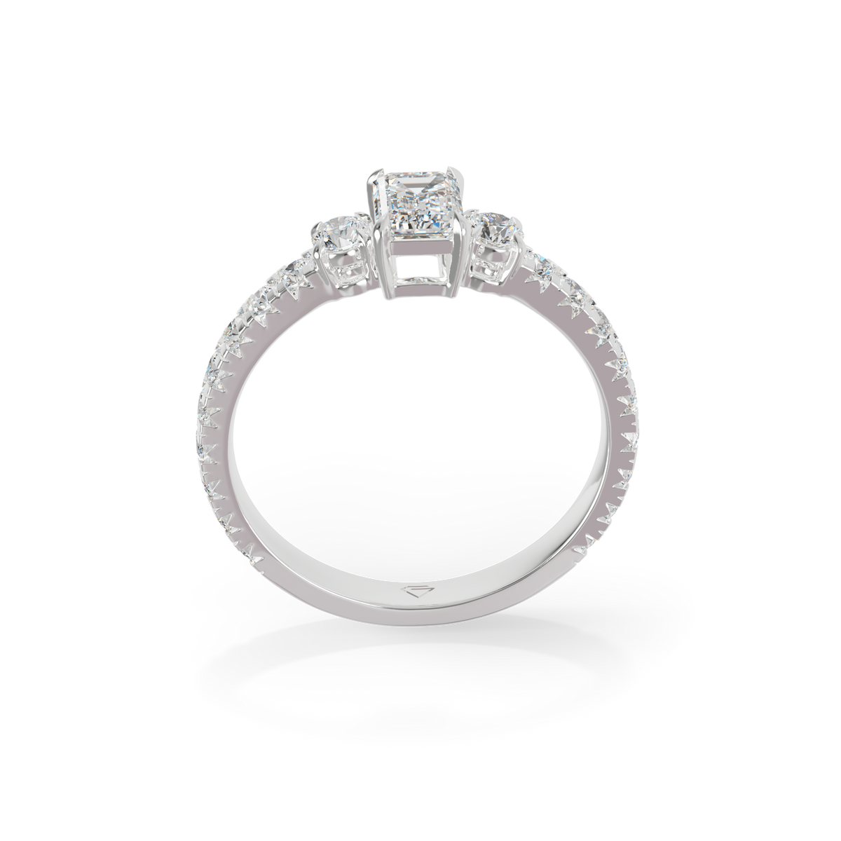 Guru Jewel's Blue Sapphire And Round Diamond Studded Exclusive Silver Ring For Her