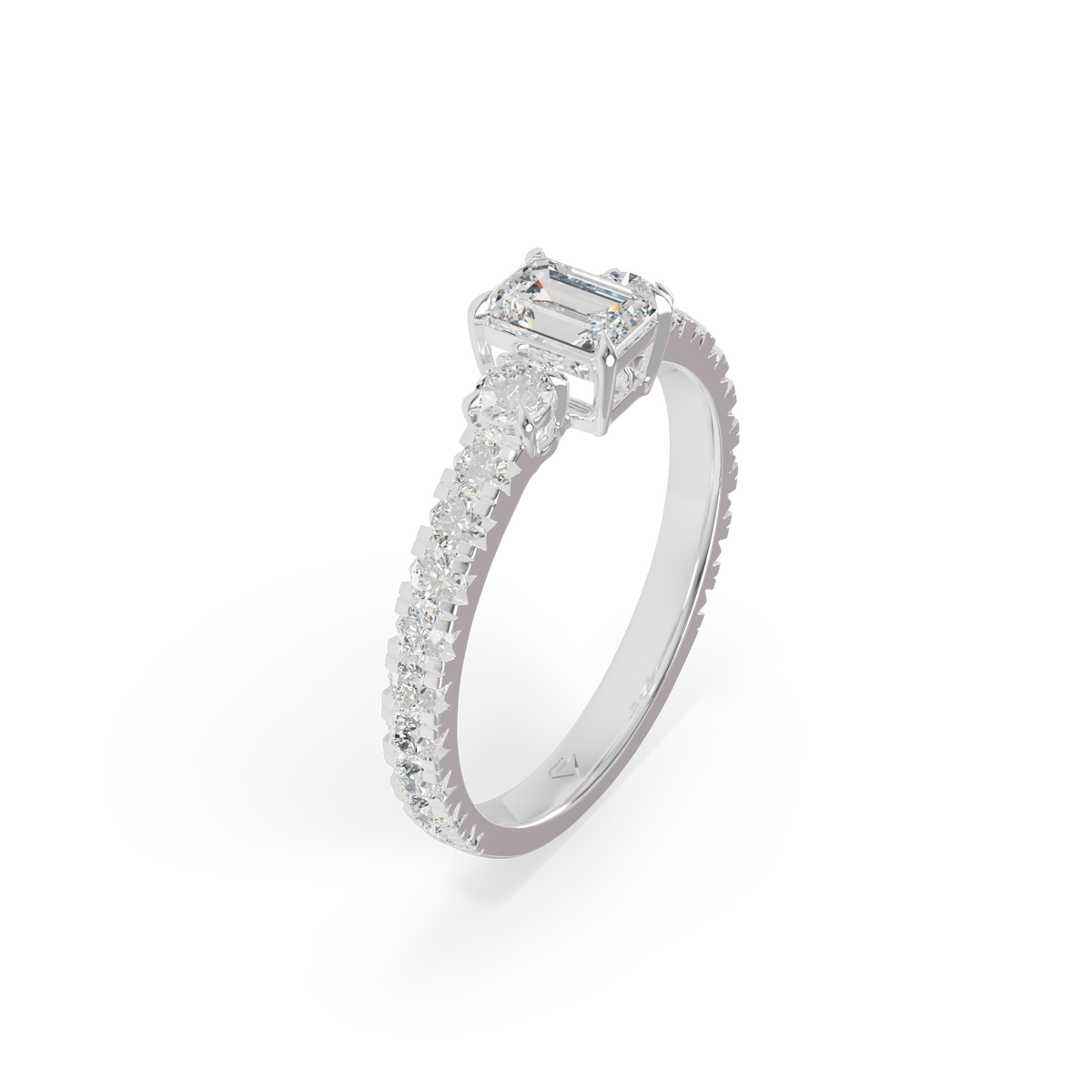 Guru Jewel's Blue Sapphire And Round Diamond Studded Exclusive Silver Ring For Her