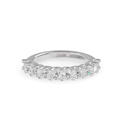 Classic Eternity 925 Silver And Diamond Studded Ladies Ring For Her