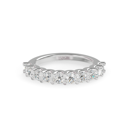 Classic Eternity 925 Silver And Diamond Studded Ladies Ring For Her