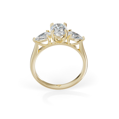Fabulous 925 Silver Fancy Cut Fancy Diamond Studded Trending Ladies Ring For Her