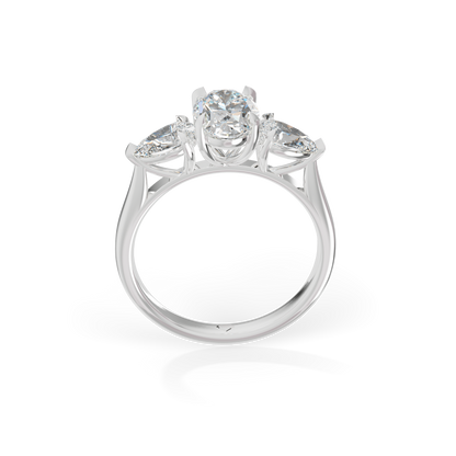 Fabulous 925 Silver Fancy Cut Fancy Diamond Studded Trending Ladies Ring For Her