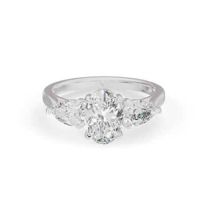 Fabulous 925 Silver Fancy Cut Fancy Diamond Studded Trending Ladies Ring For Her