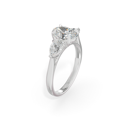Fabulous 925 Silver Fancy Cut Fancy Diamond Studded Trending Ladies Ring For Her