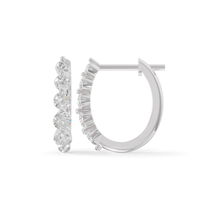 Guru Jewel's Diamond Double Line Hoop Earrings for Her