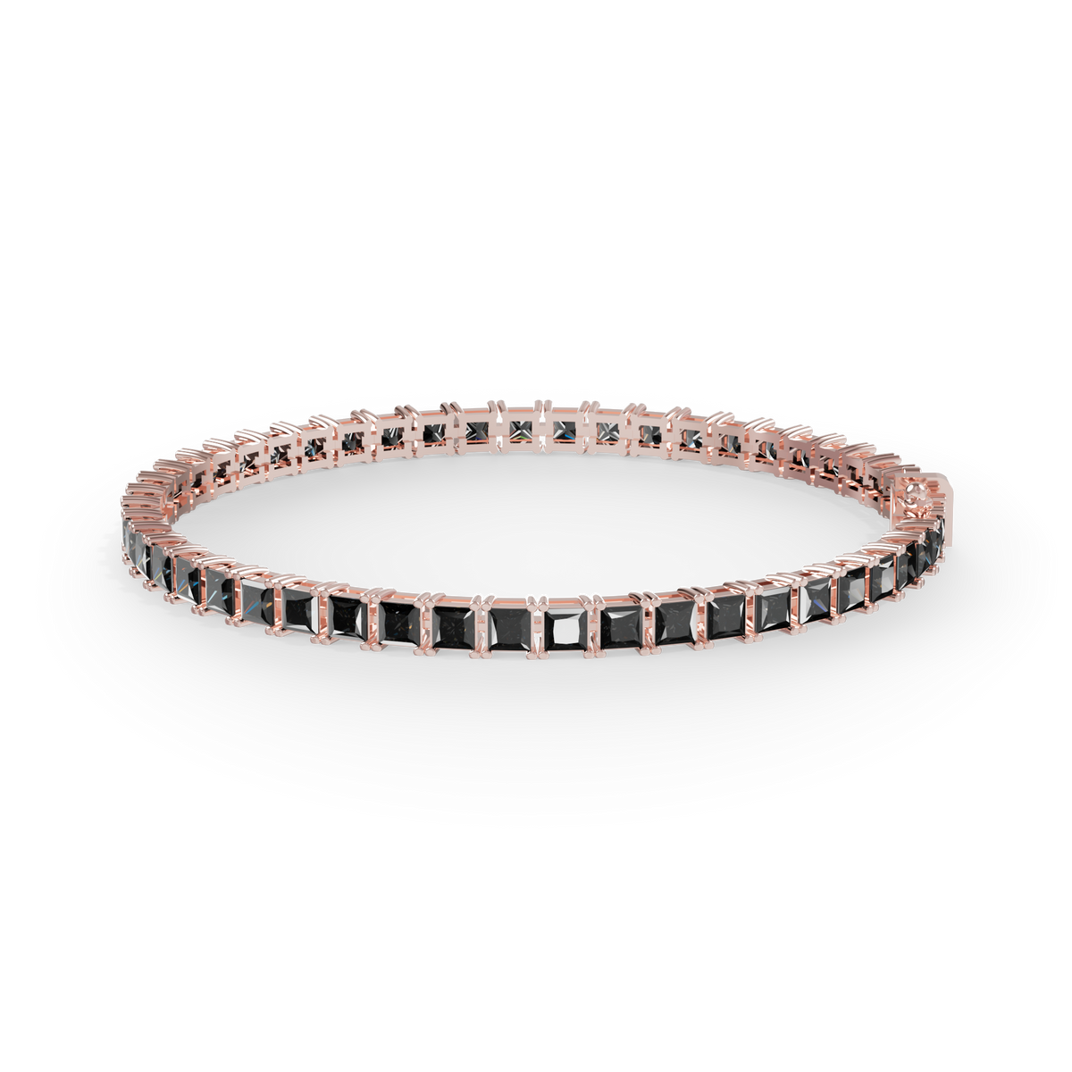 Guru Jewel's  Black Onyx Princess Cut Tennis Bracelet for Her