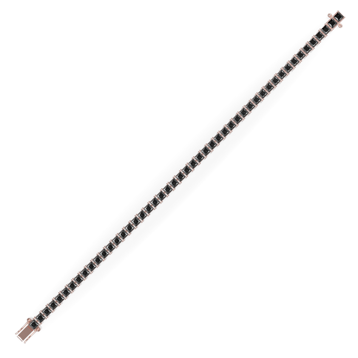 Guru Jewel's  Black Onyx Princess Cut Tennis Bracelet for Her